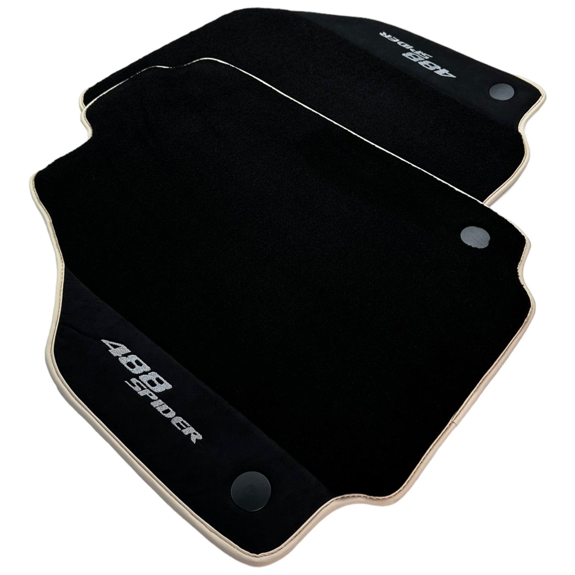 Black Floor Mats For Ferrari 488 Spider 2015-2022 - AutoWin