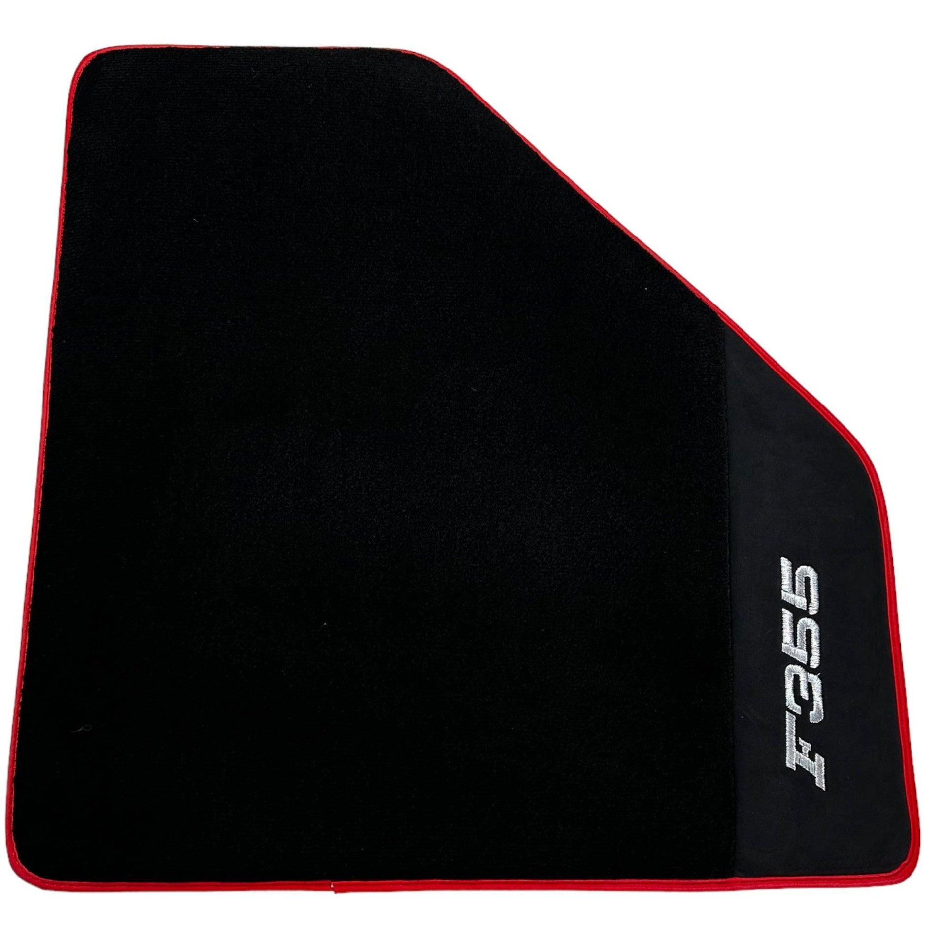 Black Floor Mats For Ferrari F355 1994-1999 With Alcantara Leather - AutoWin