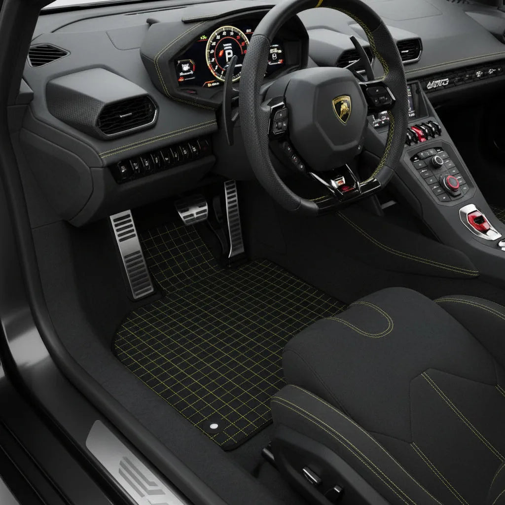 Interior look of floor mats for Lamborghini Huracan STO (2021-2024)