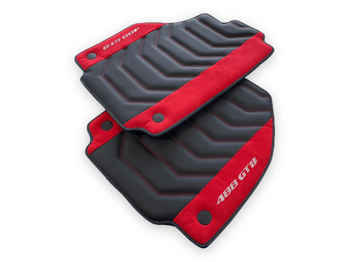 Lær Bilmatter For Ferrari 488 GTB 2015-2022 - AutoWin
