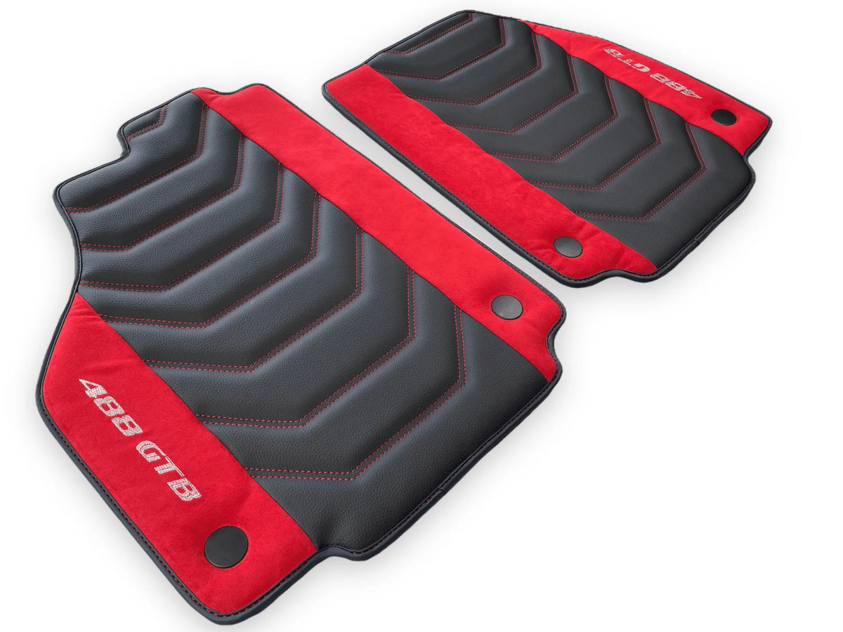 Lær Bilmatter For Ferrari 488 GTB 2015-2022 - AutoWin