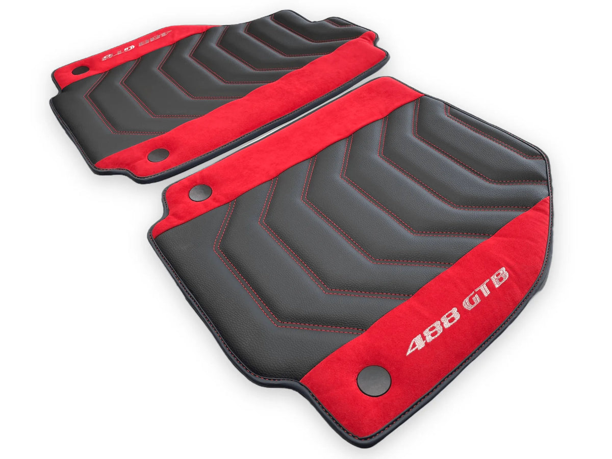Lær Bilmatter For Ferrari 488 GTB 2015-2022 - AutoWin