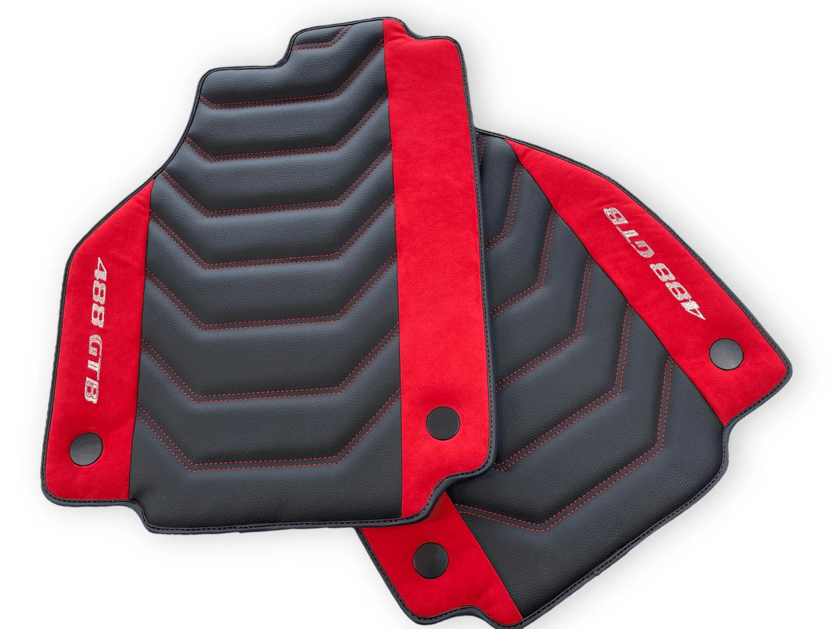 Lær Bilmatter For Ferrari 488 GTB 2015-2022 - AutoWin