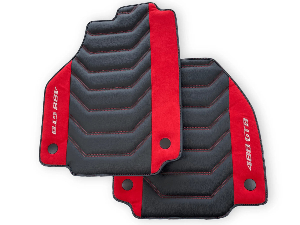 Lær Bilmatter For Ferrari 488 GTB 2015-2022 - AutoWin