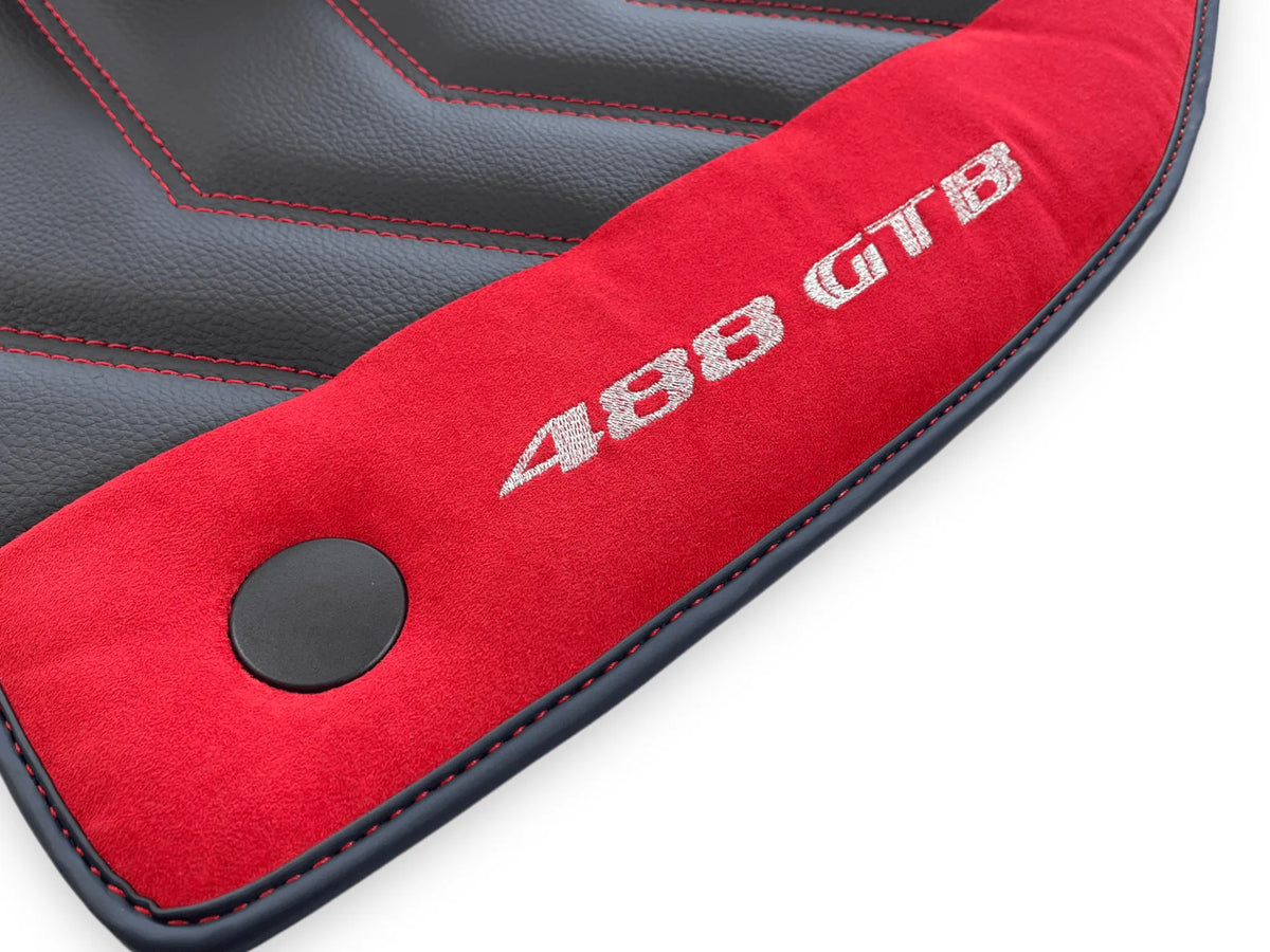 Lær Bilmatter For Ferrari 488 GTB 2015-2022 - AutoWin