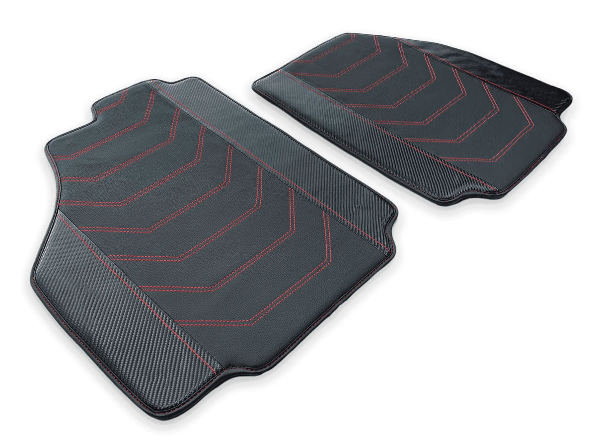 Leather Floor Mats for Ferrari 488 Pista Spider (2019-2021) with Carbon Fiber