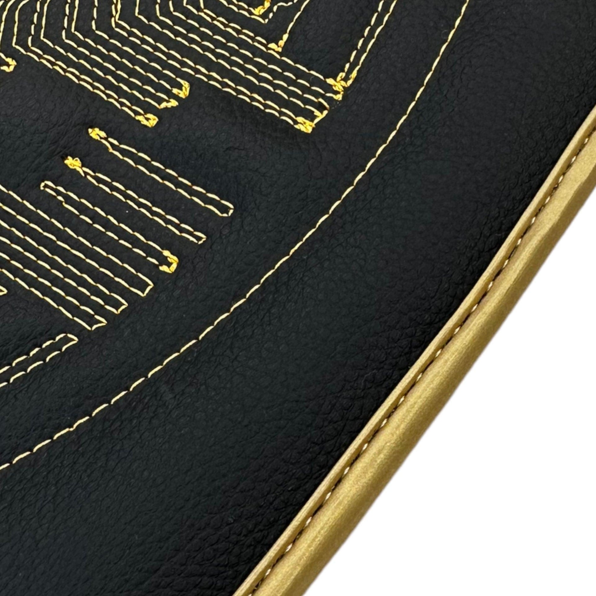 Leather Floor Mats for Lamborghini Aventador with Bitcoin Sewing - AutoWin