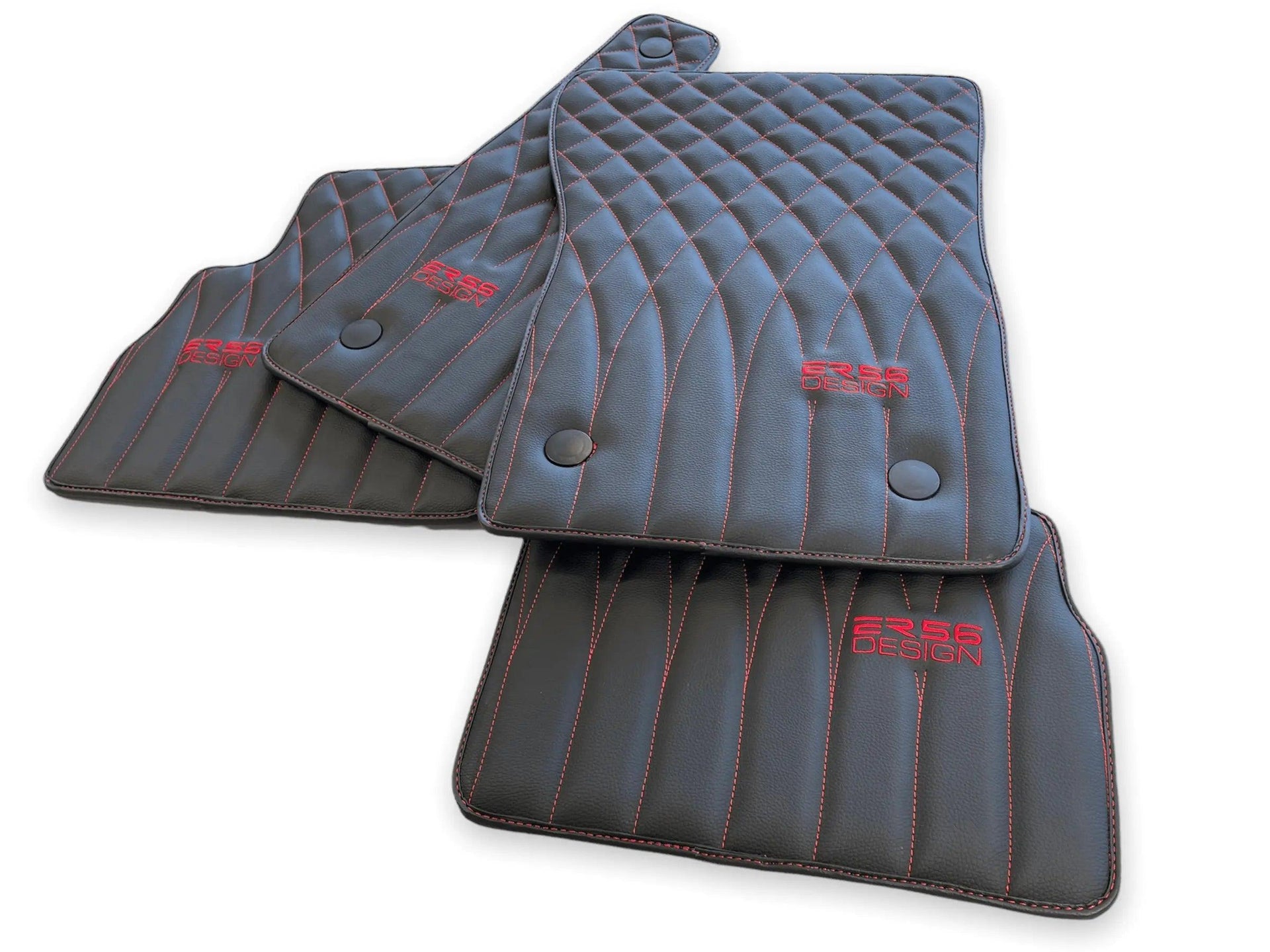 Leather Floor Mats For Mercedes-Benz G Class W461 (1979-2008) ER56 Design - AutoWin