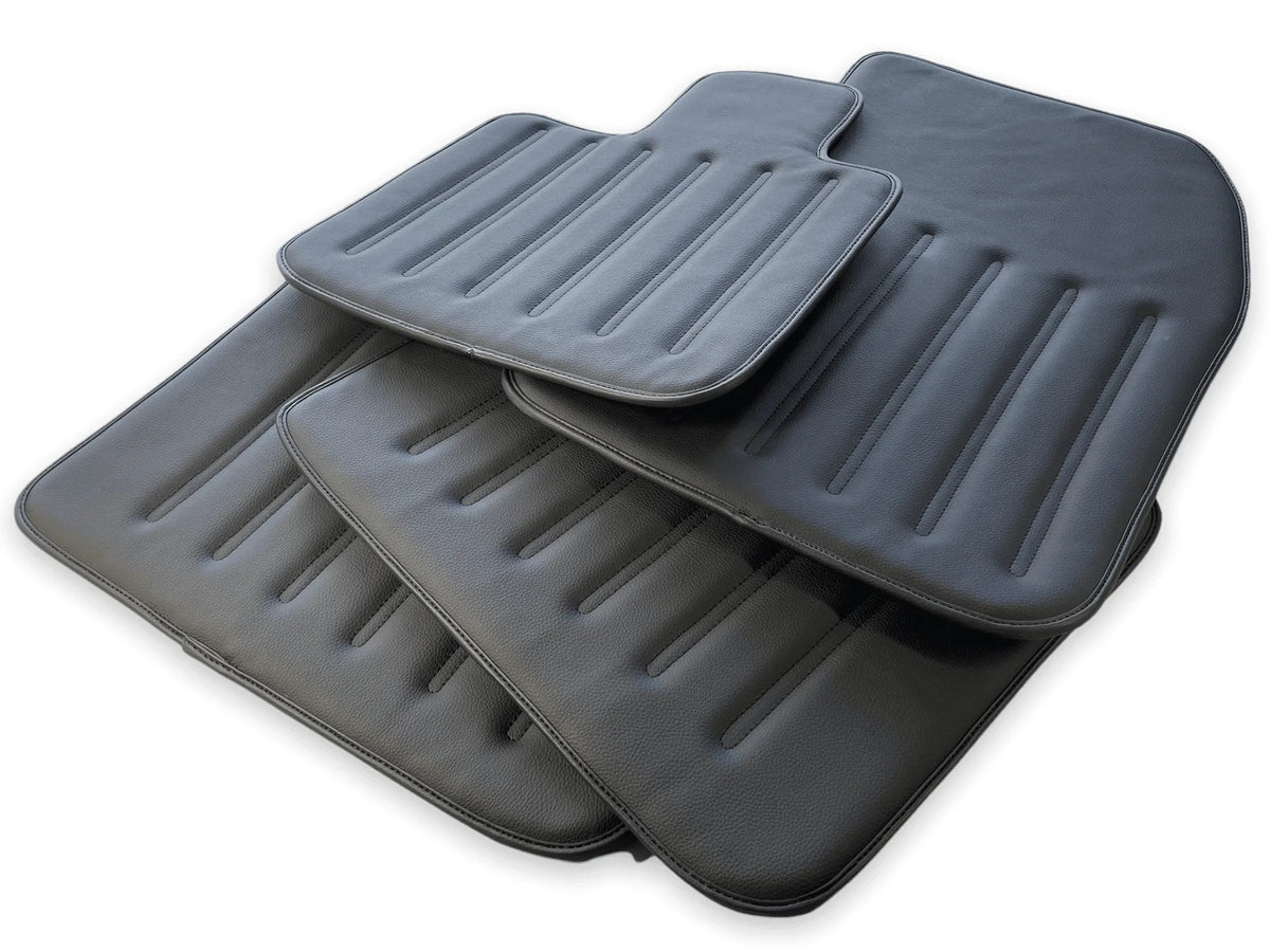Leather Floor Mats for Rolls Royce Black Badge Phantom VIII (2017-2024) Black - AutoWin