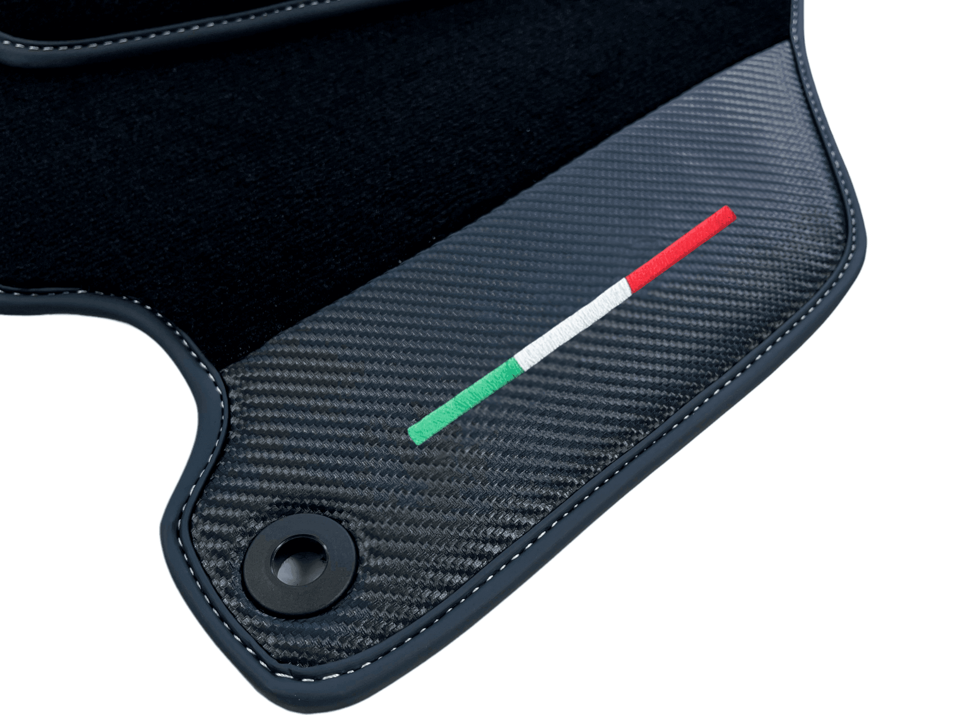 Black Floor Mats For Ferrari 360 Modena 1999-2005 With Carbon Fiber Leather - AutoWin