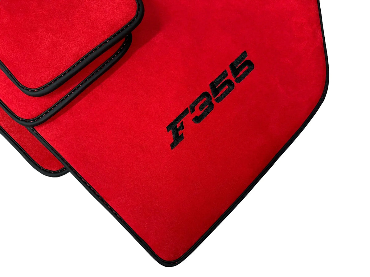 Røde Alcantara Bilmatter For Ferrari F355 1994-1999 - AutoWin