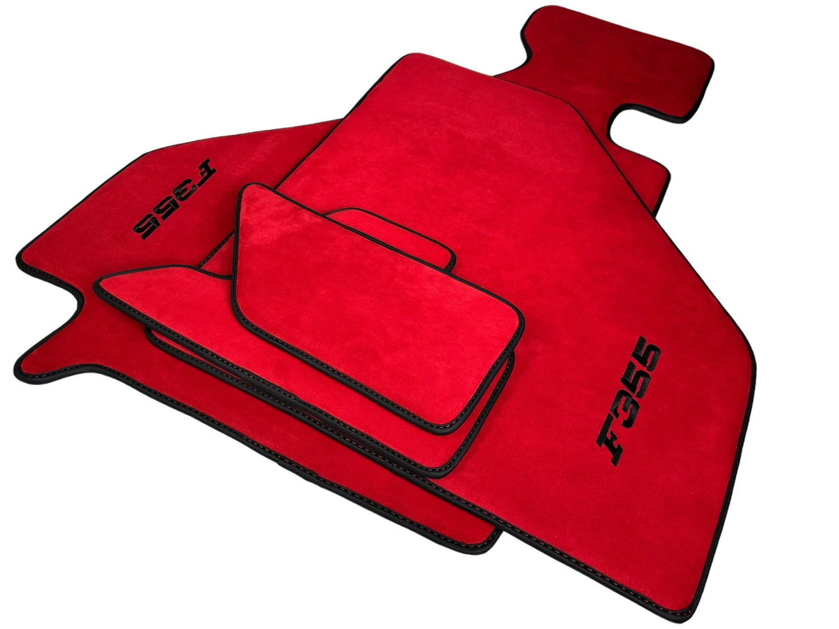 Røde Alcantara Bilmatter For Ferrari F355 1994-1999 - AutoWin