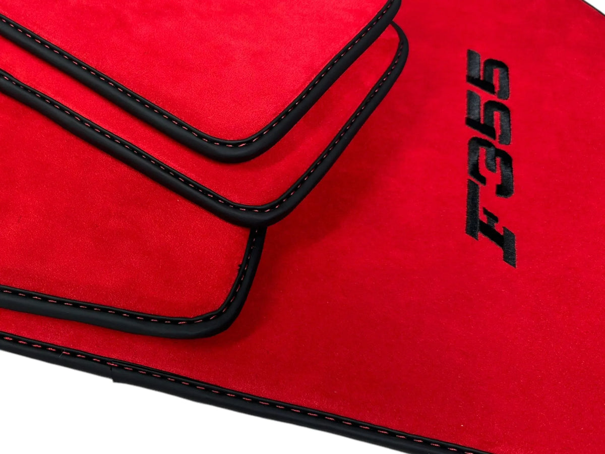 Rød Alcantara Bilmatter For Ferrari F355 1994-1999 - AutoWin