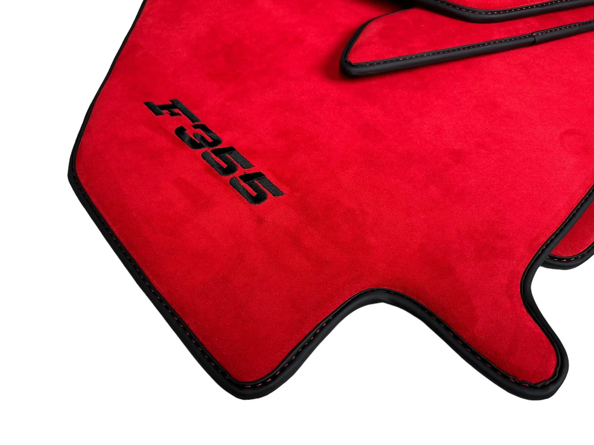 Rød Alcantara Bilmatter For Ferrari F355 1994-1999 - AutoWin