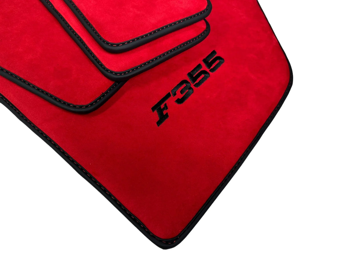 Rød Alcantara Bilmatter For Ferrari F355 1994-1999 - AutoWin