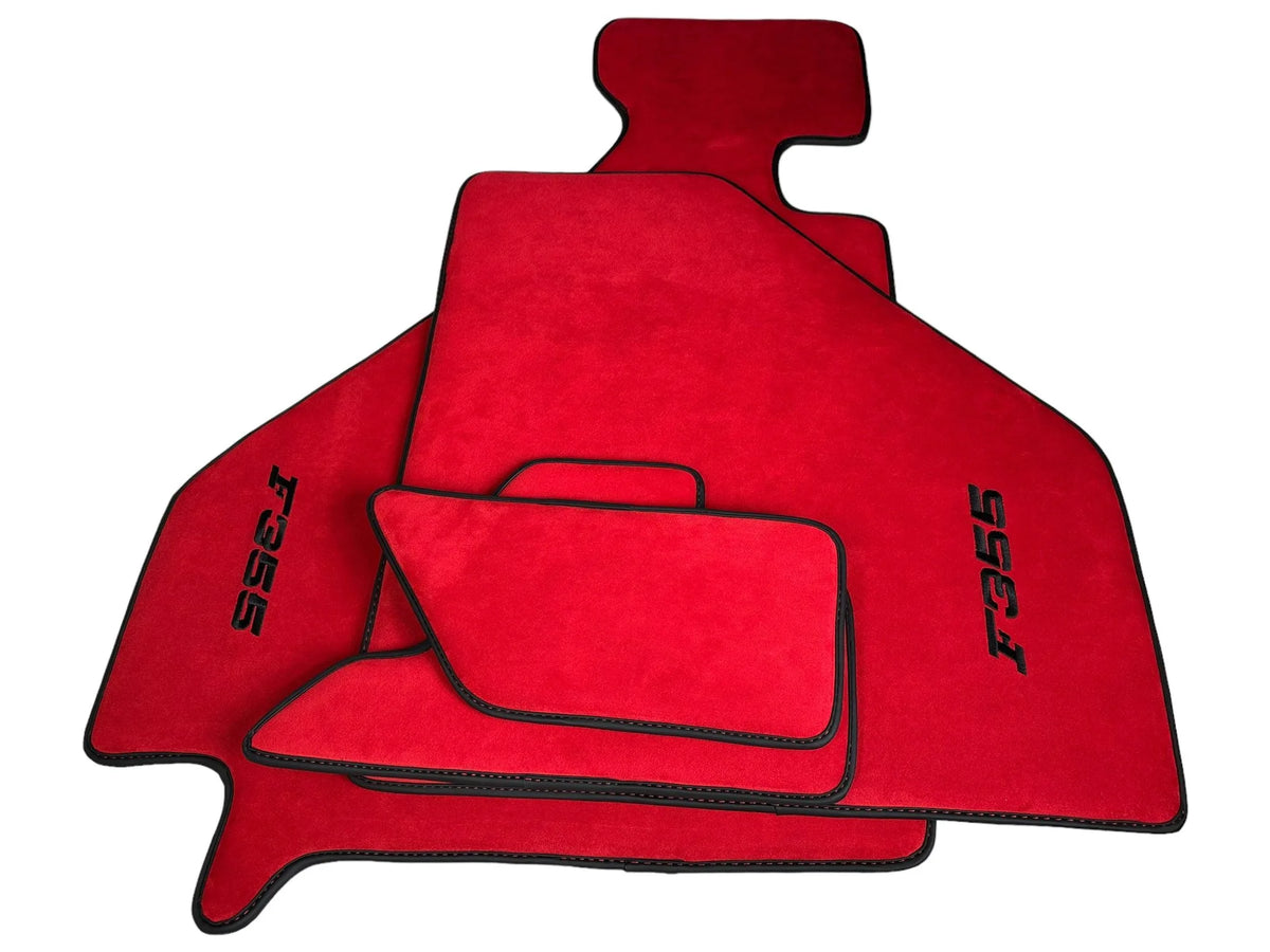 Røde Alcantara Bilmatter For Ferrari F355 1994-1999 - AutoWin