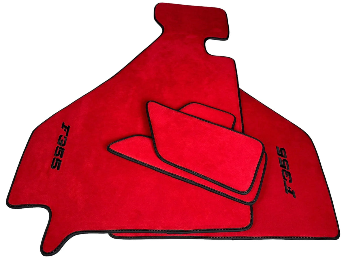 Rød Alcantara Bilmatter For Ferrari F355 1994-1999 - AutoWin