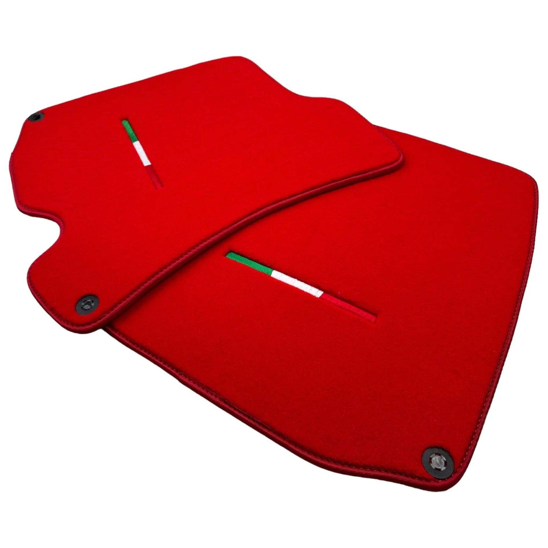 Red Floor Mats For Ferrari Portofino (2018-2023) Italian Edition - AutoWin