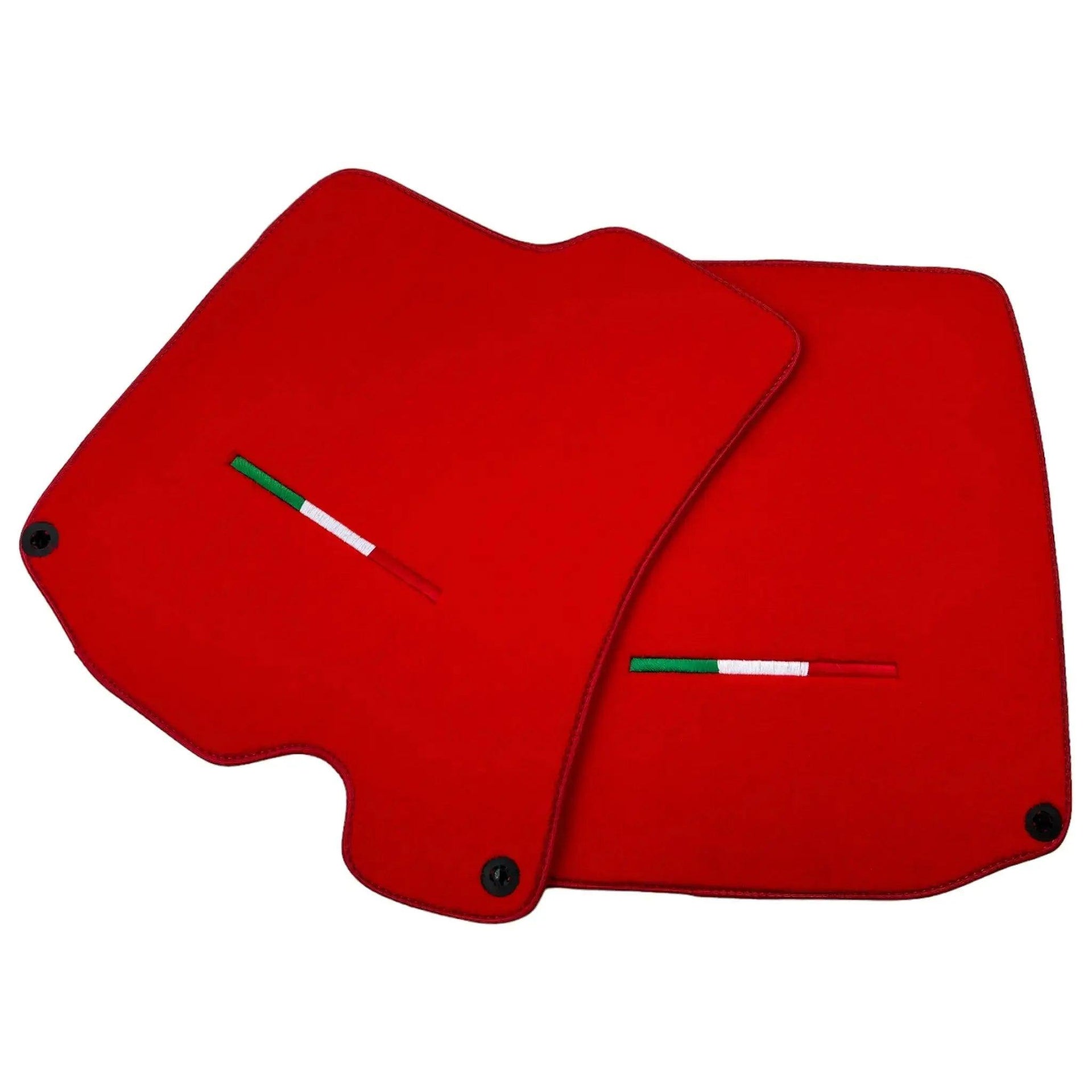 Red Floor Mats For Ferrari Roma (2021-2024) Italian Edition - AutoWin
