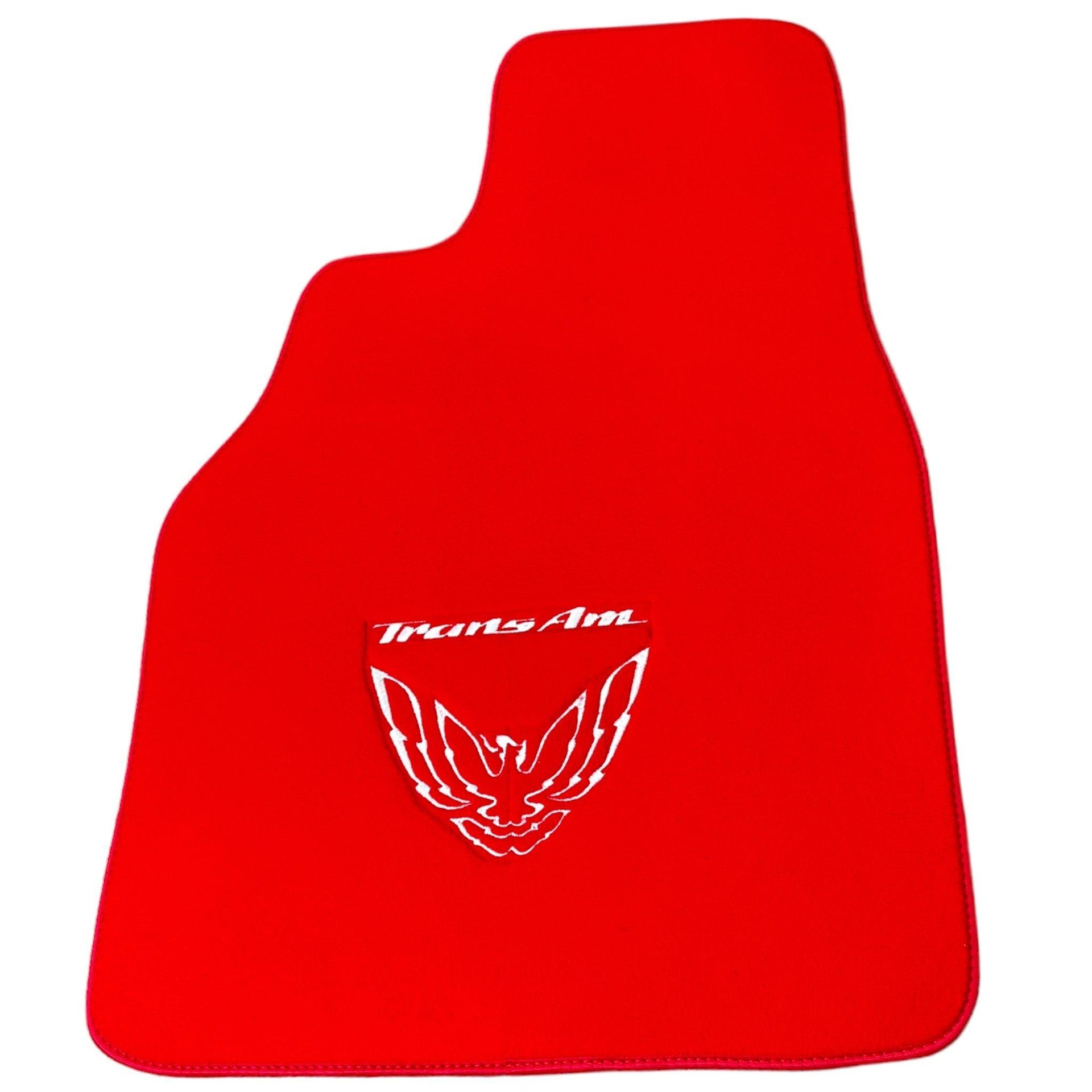 Red Floor Mats for Pontiac FireBird (1993-2002) with Trans Am Logo - AutoWin