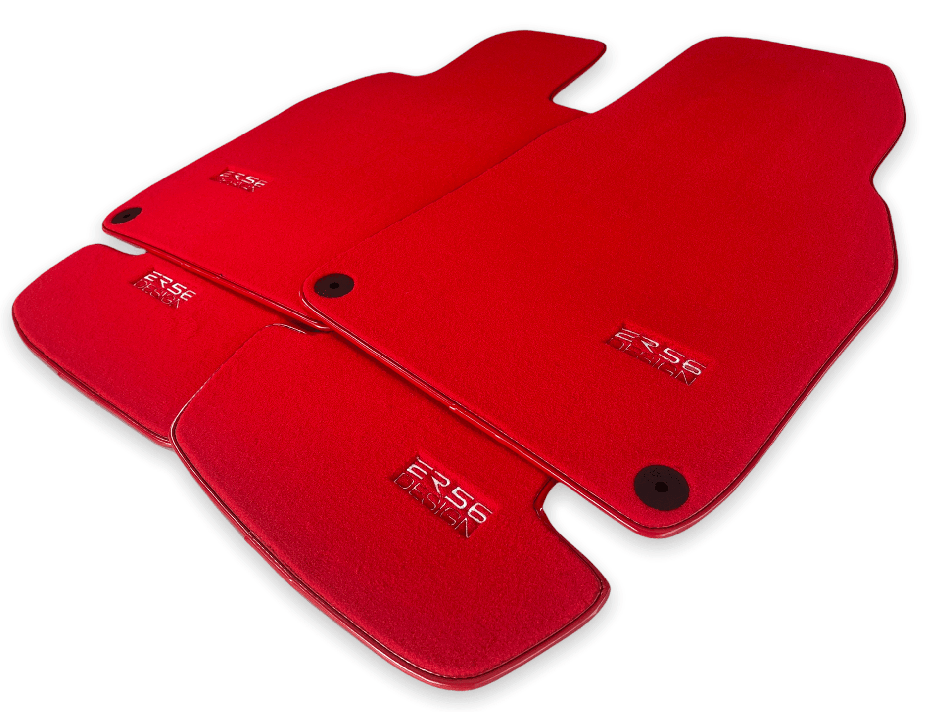Red Floor Mats for Porsche Taycan (2019-2023) | ER56 Design - AutoWin