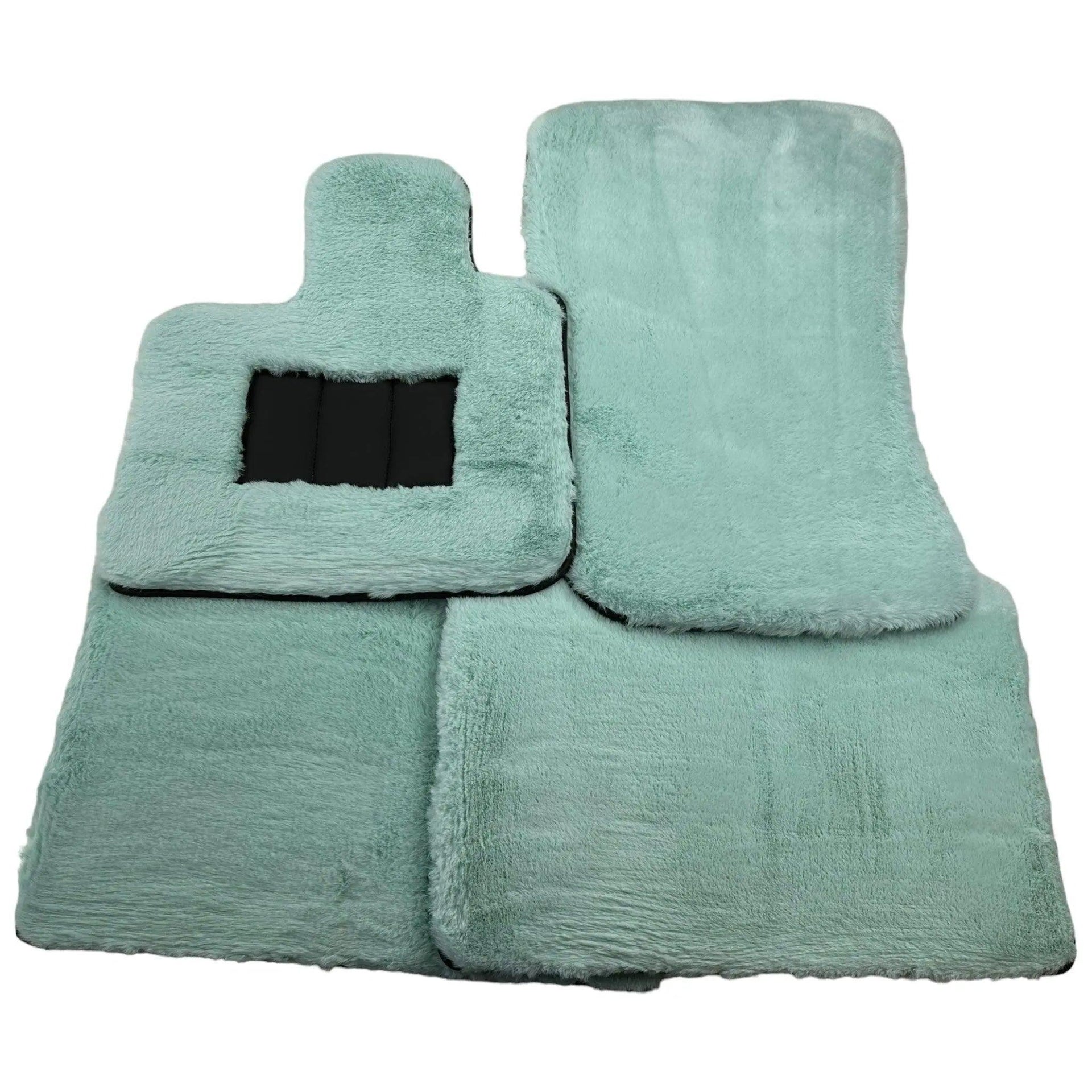 Tiffany Blue Sheepskin Floor Mats For Rolls Royce Dawn Rr6 2016-2023 Er56 Design Brand - AutoWin