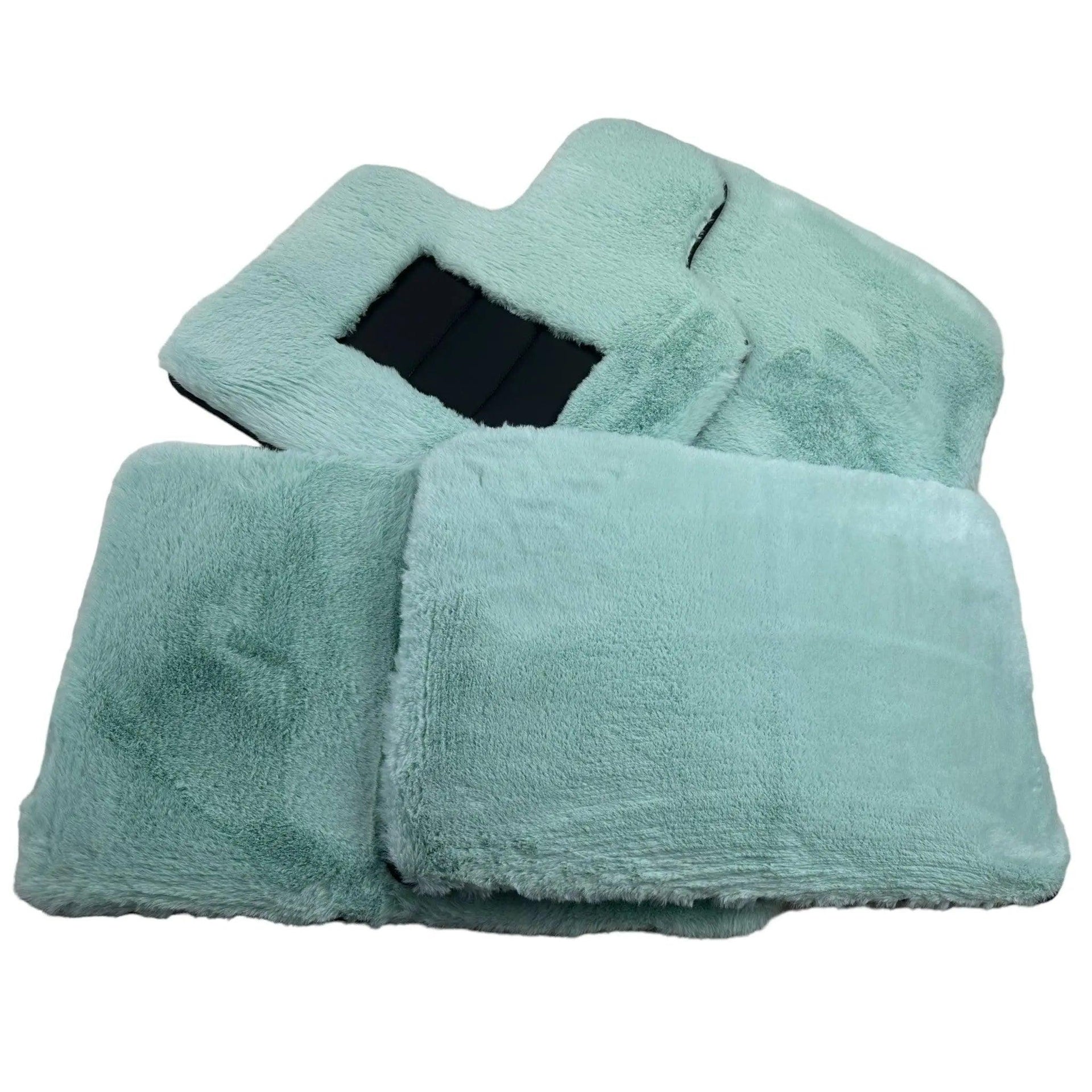 Tiffany Blue Sheepskin Floor Mats For Rolls Royce Ghost Series I (2010–2020) Er56 Design Brand - AutoWin