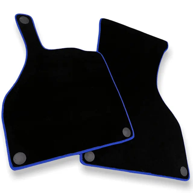 Floor Mats For Mercedes-Benz SLR Mclaren 2005-2009 Black Blue Trim - AutoWin