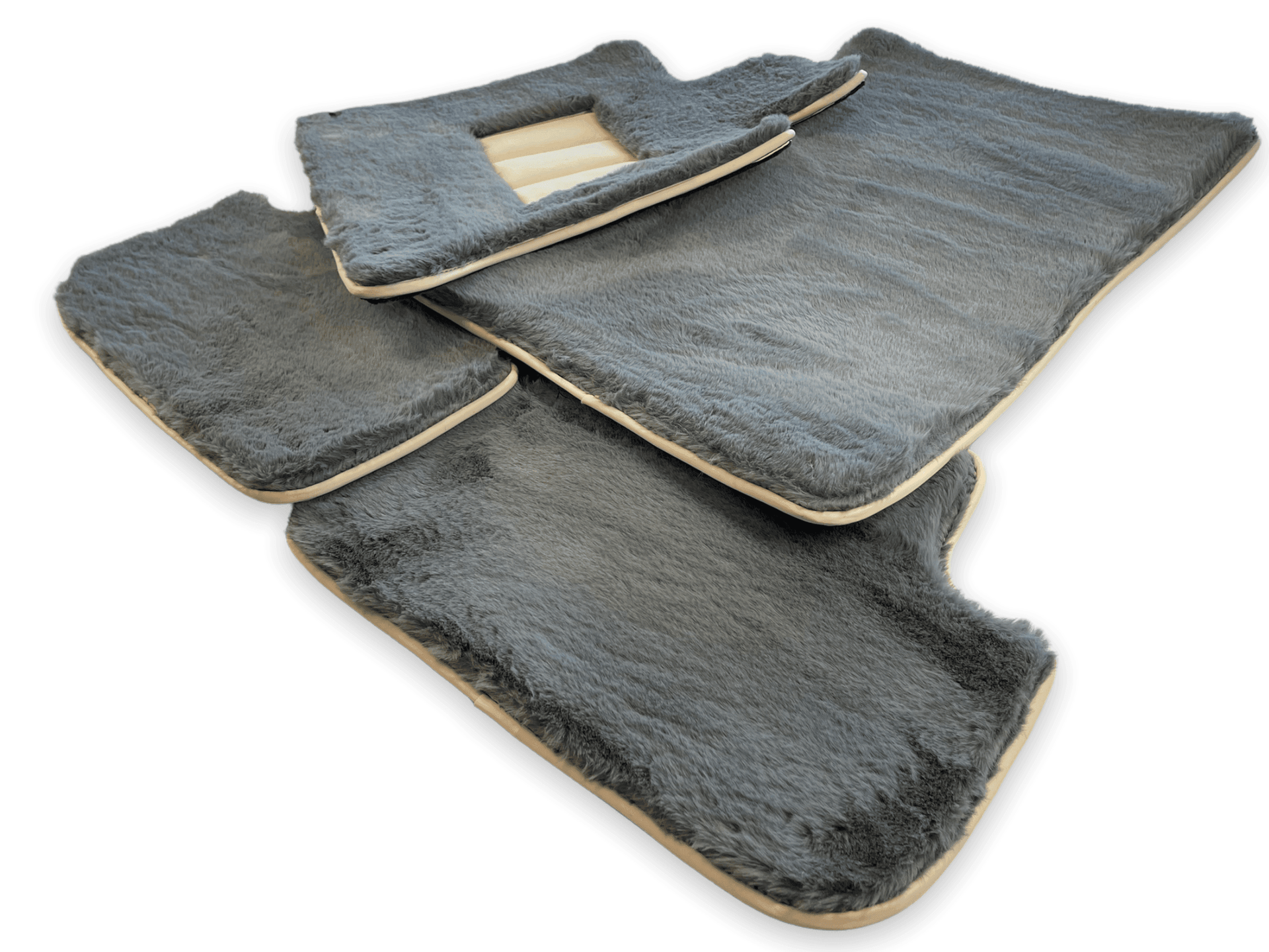Sheepskin Floor Mats For Rolls Royce Phantom VIII (2017-2024) ER56 Design Brand - AutoWin