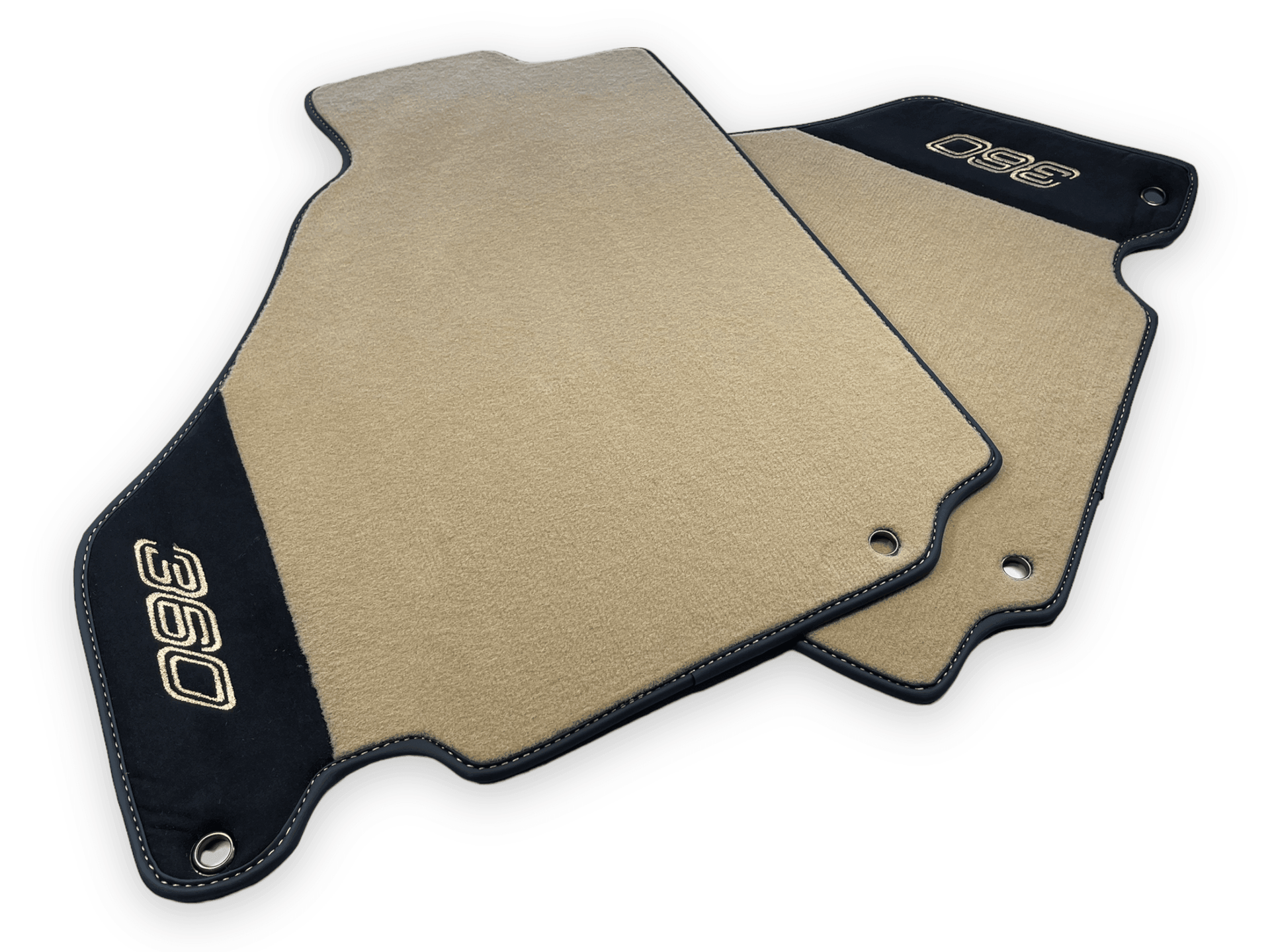 Beige Floor Mats For Ferrari 360 Modena 1999-2005 With Alcantara Leather - AutoWin