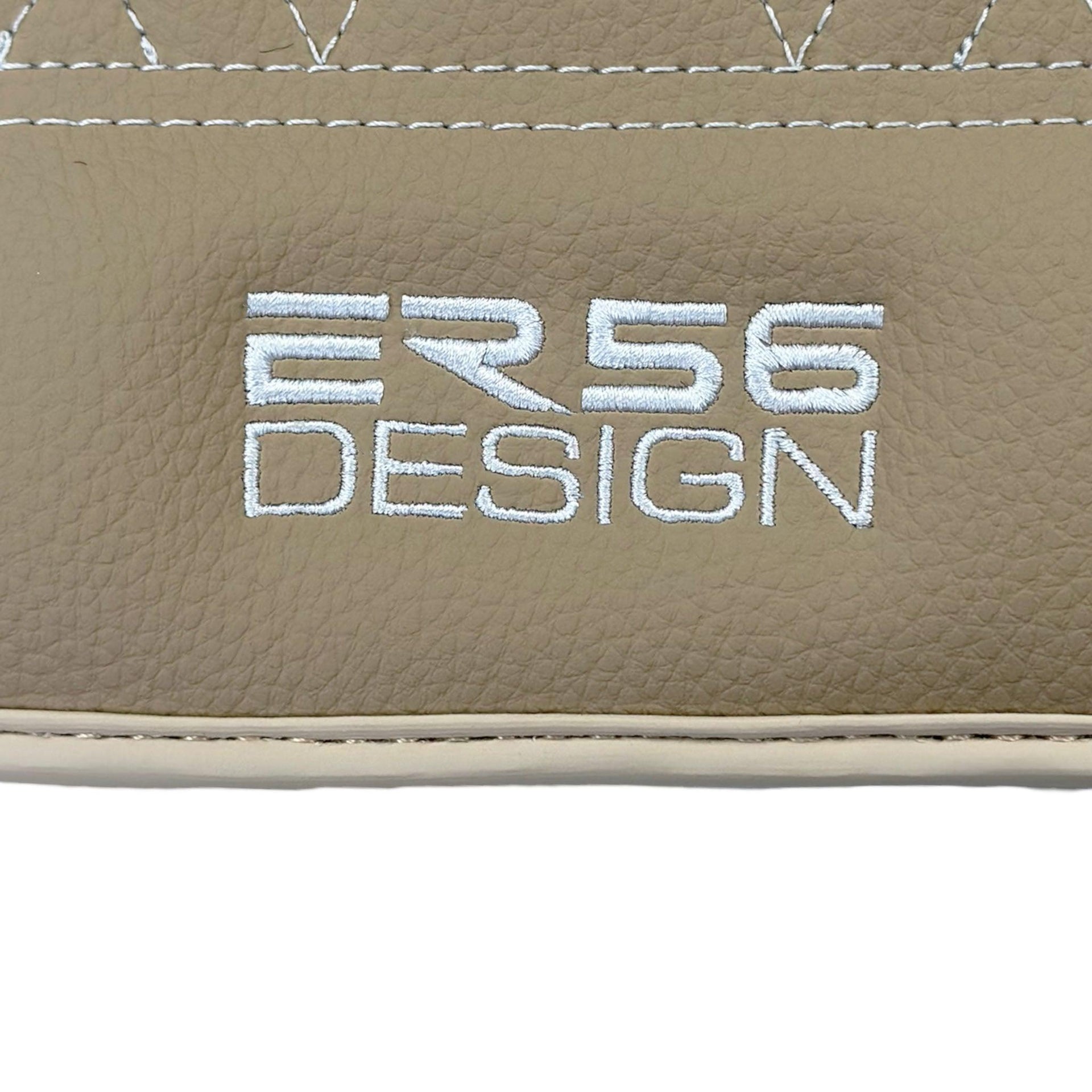 Beige Leather Floor Mats For BMW M6 F06 Gran Coupe - AutoWin