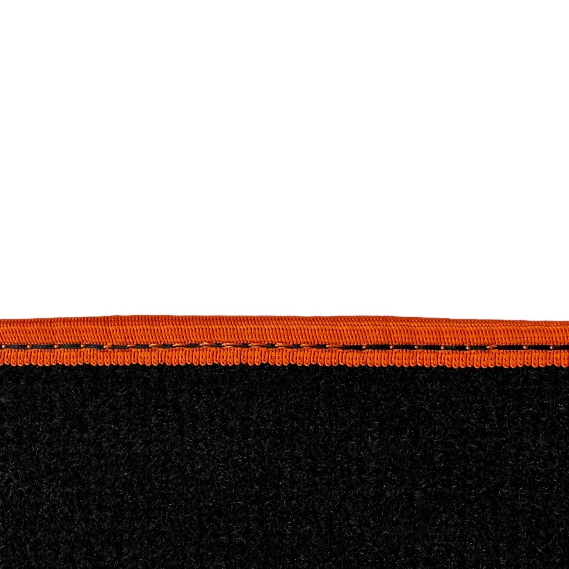 Black Floor Mats For BMW 1 Series E81 | Orange Trim - AutoWin