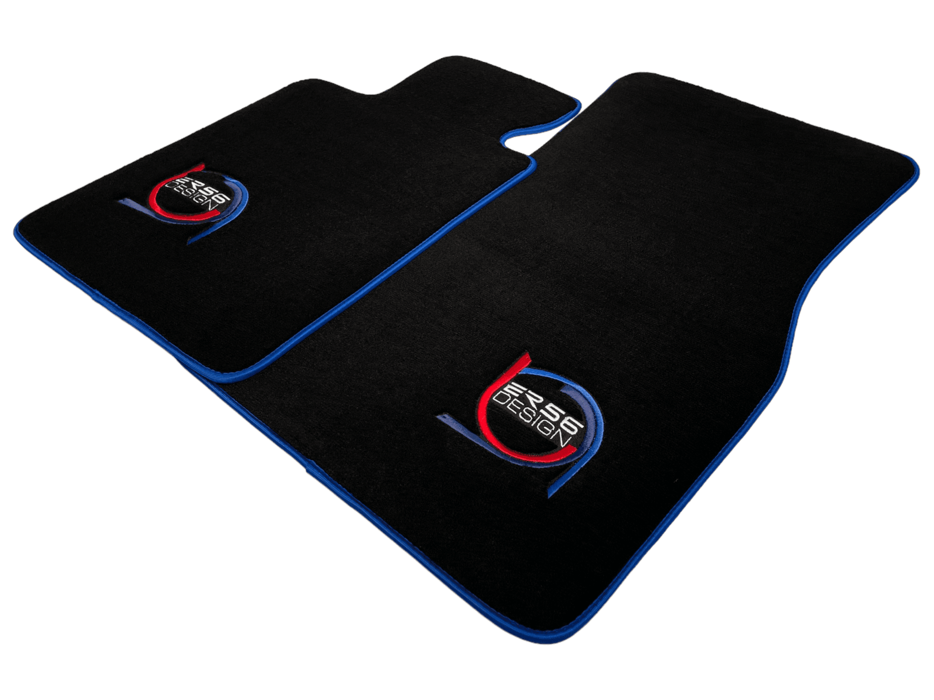 Black Floor Mats For BMW 2 Series G42 2-door Coupe ER56 Design Limited Edition Blue Trim - AutoWin