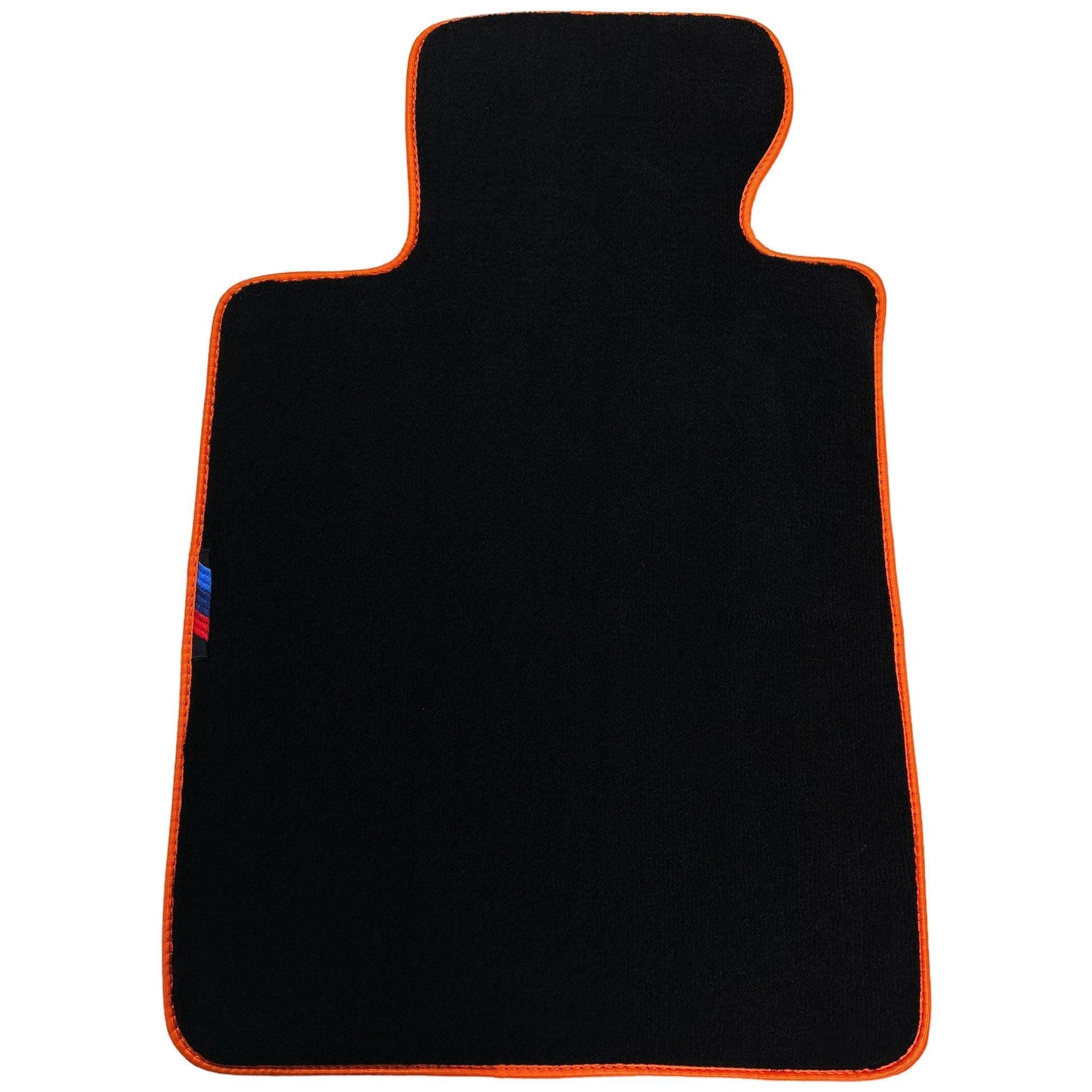 Black Floor Mats For BMW 8 Series Gran Coupe G16 | Orange Trim AutoWin Brand - AutoWin