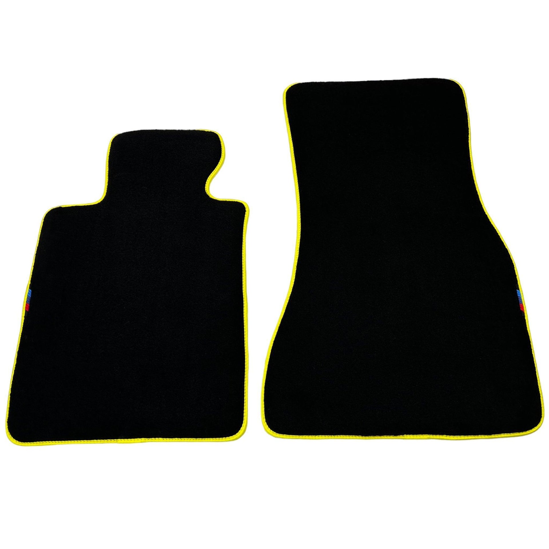 Black Floor Mats For BMW X1 Series E84 | Yellow Trim - AutoWin