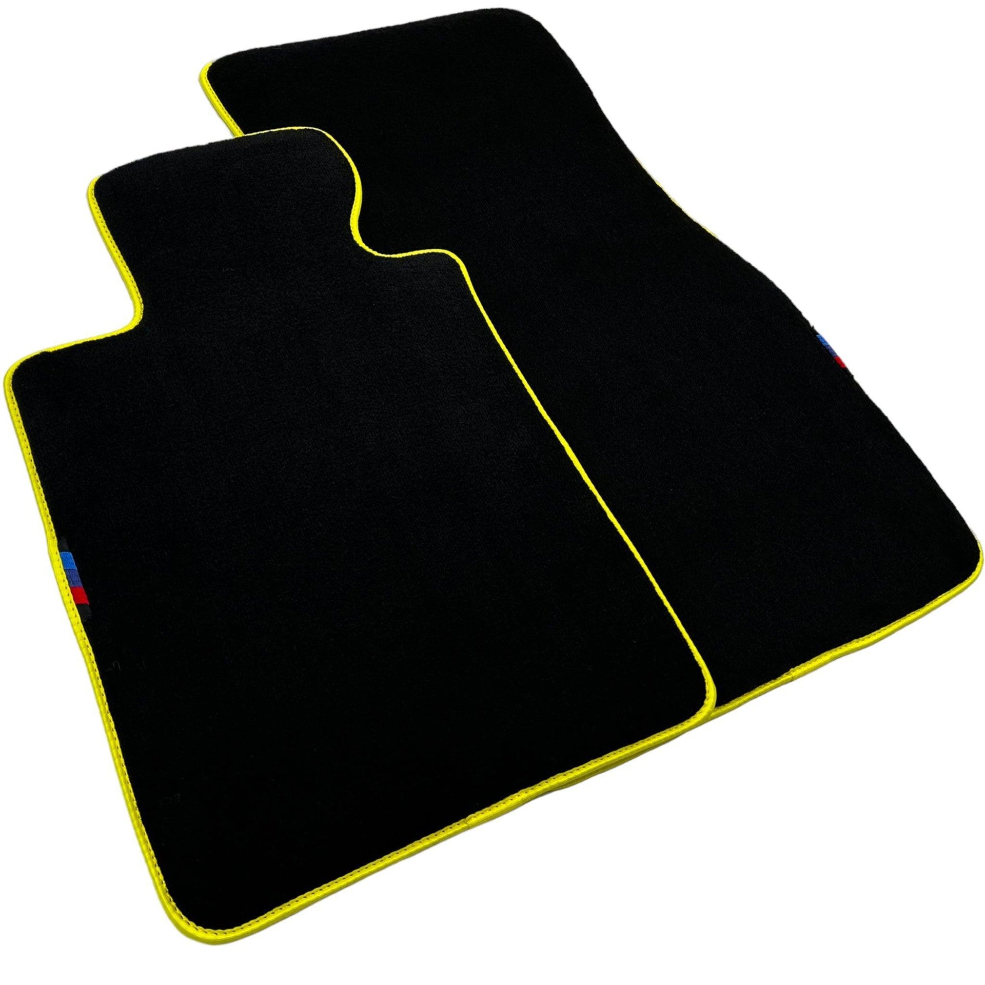 Black Floor Mats For BMW X5 Series G05 | Yellow Trim - AutoWin