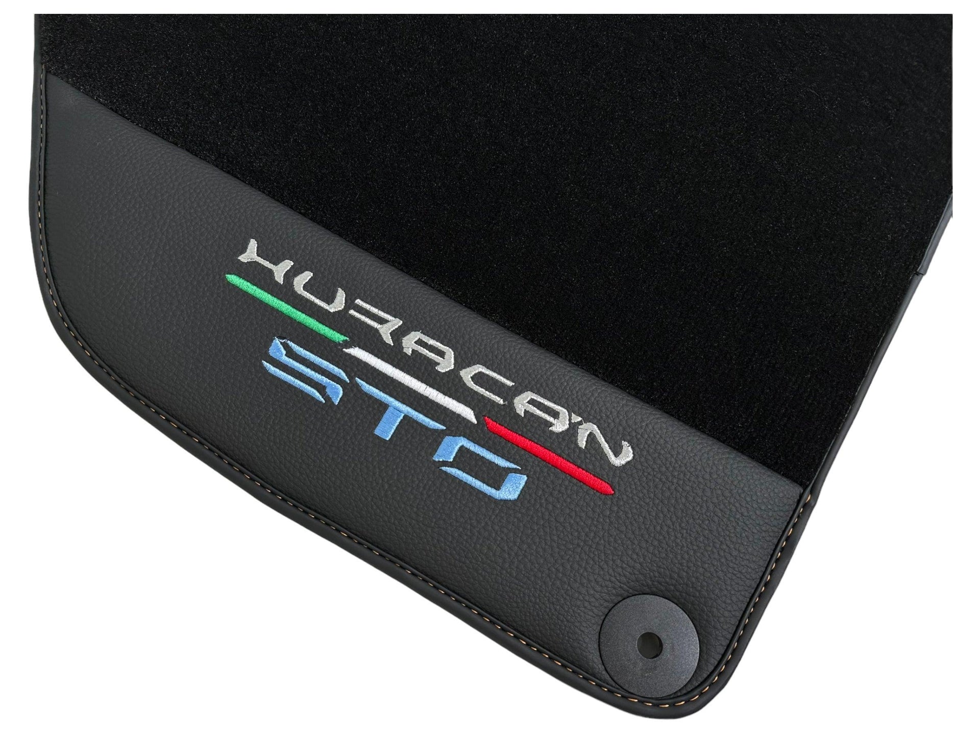Black Leather Floor Mats for Lamborghini Huracan STO - USA | FedEx Express