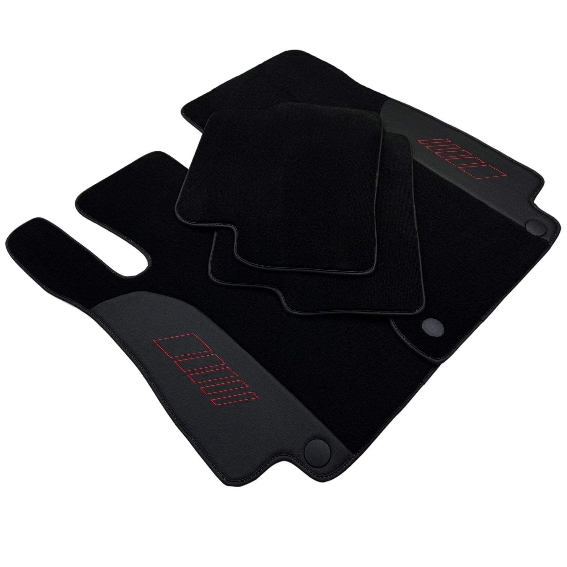 Black Floor Mats For Mercedes Benz S-Class W126 (1979-1991) | AutoWin Edition - AutoWin