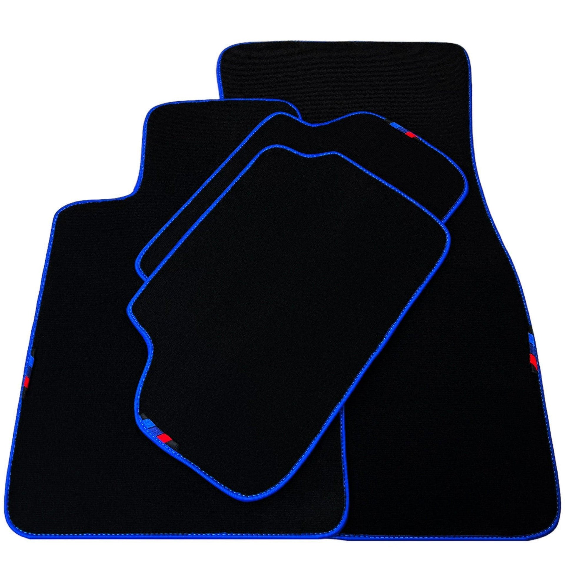 Black Mats For BMW 5 Series G31 Wagon | Blue Trim - AutoWin