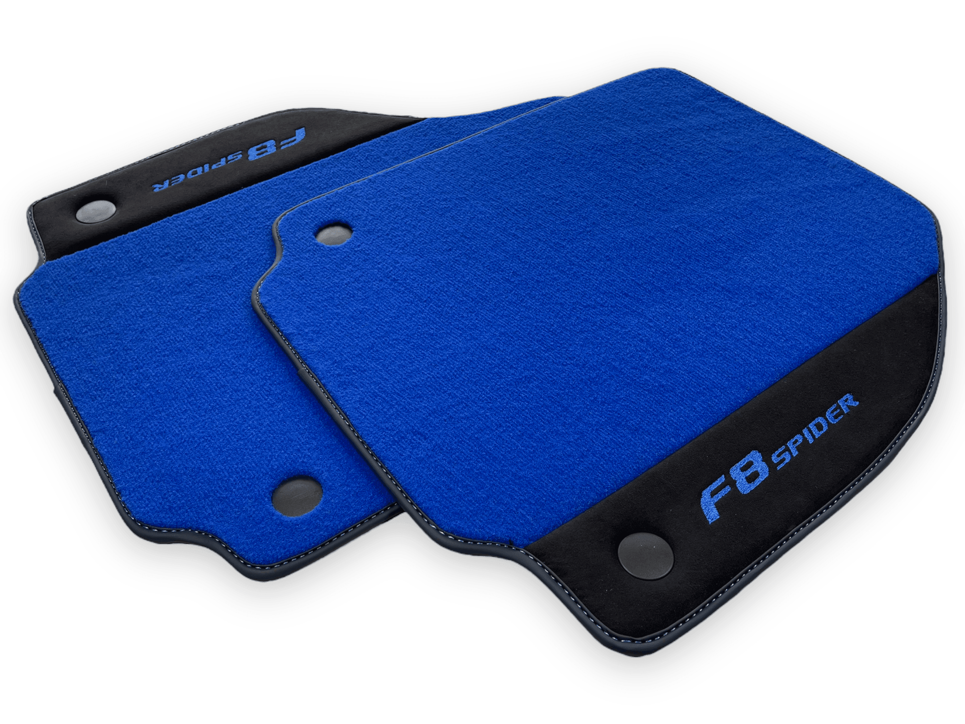 Blue Floor Mats For Ferrari F8 Spider 2019-2022 With Alcantara - AutoWin