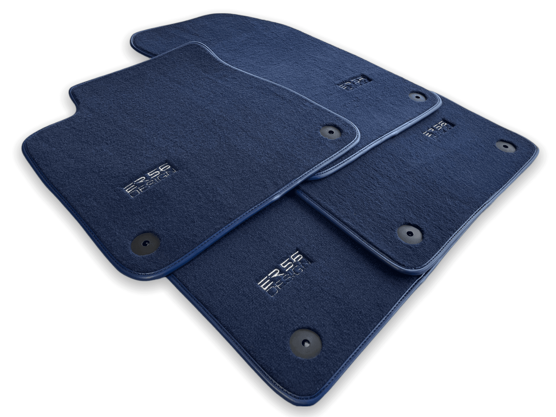 Dark Blue Floor Mats for Audi A4 - B9 Avant (2015-2018) | ER56 Design - AutoWin