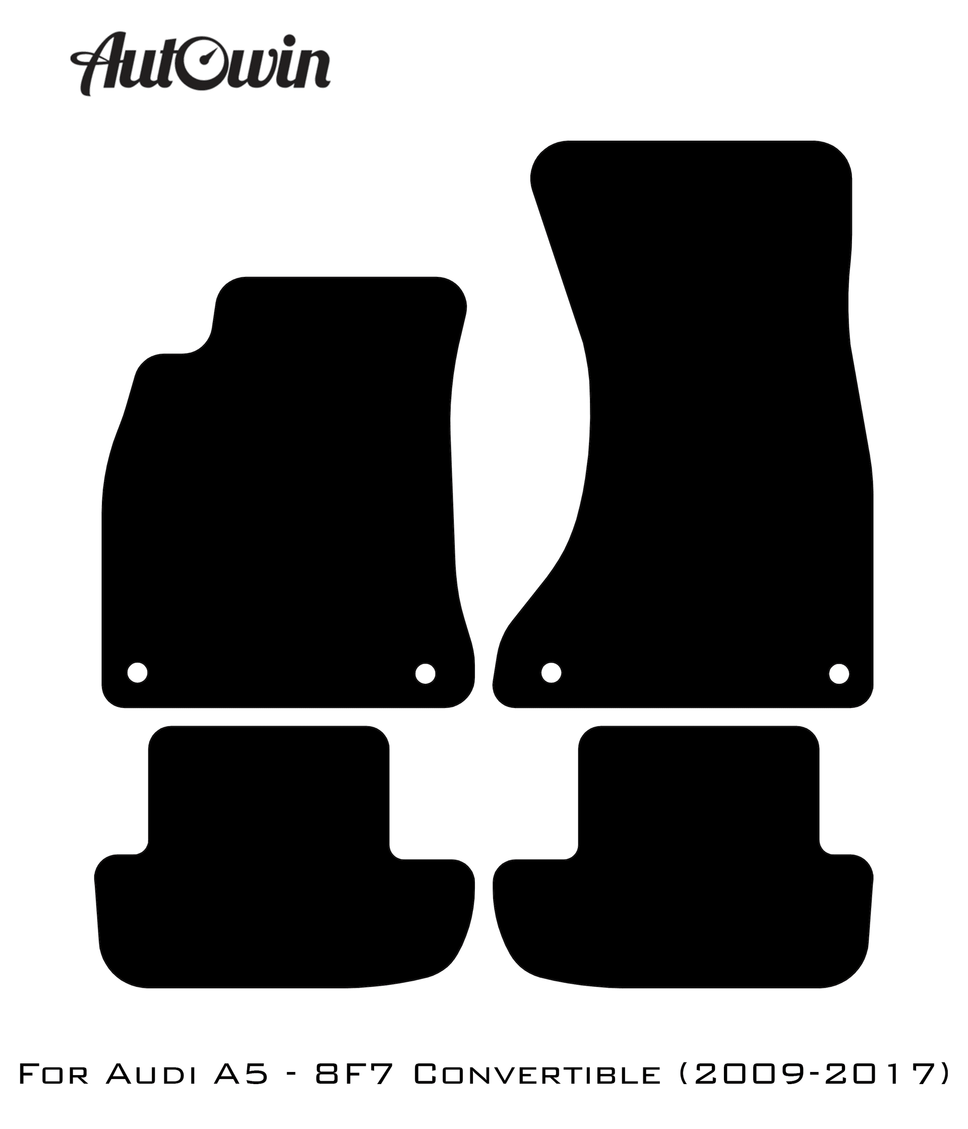 Dark Blue Floor Mats for Audi A5 - 8F7 Convertible (2009-2017) | ER56 Design - AutoWin