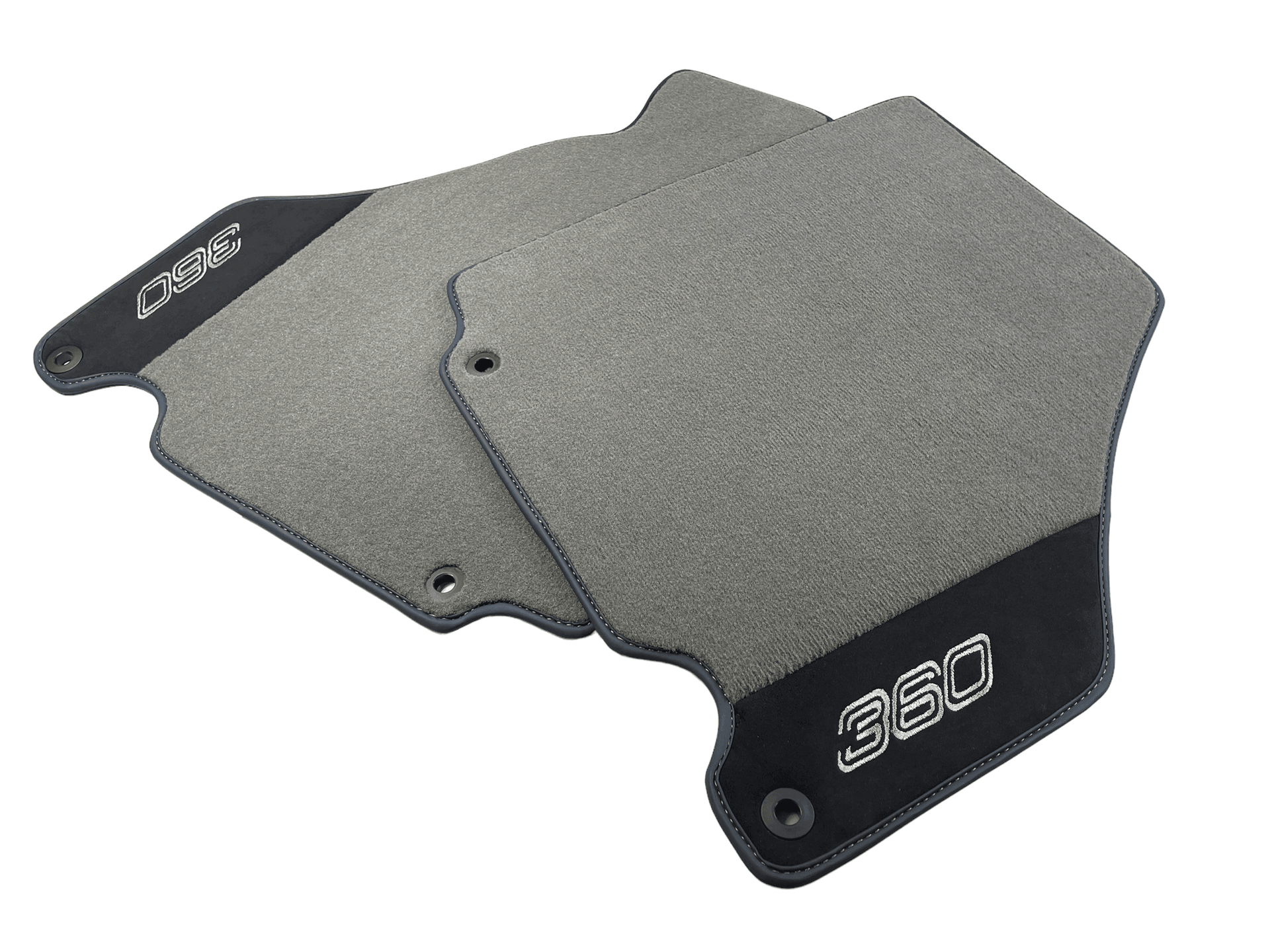 Floor Mats For Ferrari 360 Modena 1999-2005 Gray With Alcantara Leather - AutoWin