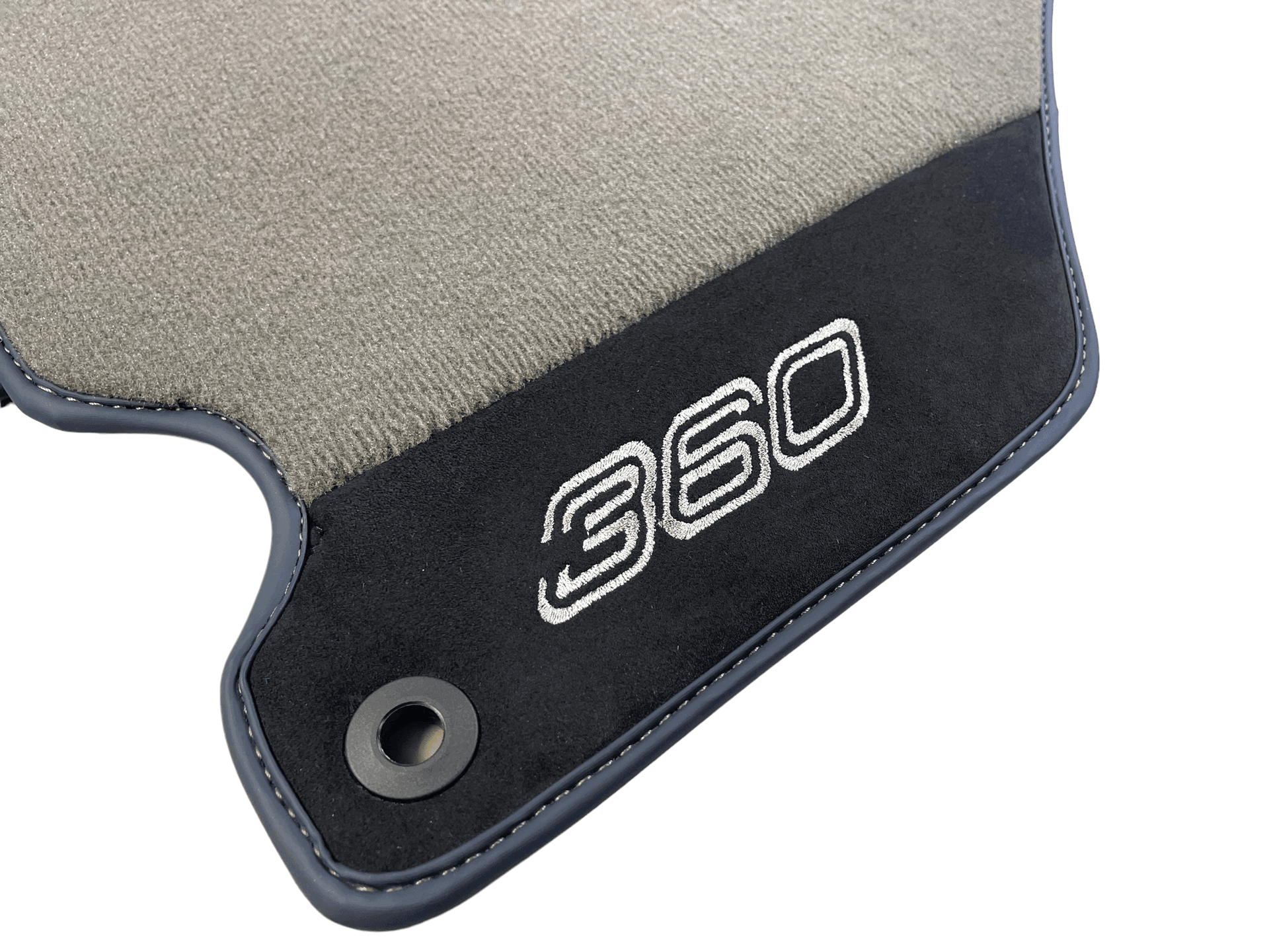 Floor Mats For Ferrari 360 Modena 1999-2005 Gray With Alcantara Leather - AutoWin