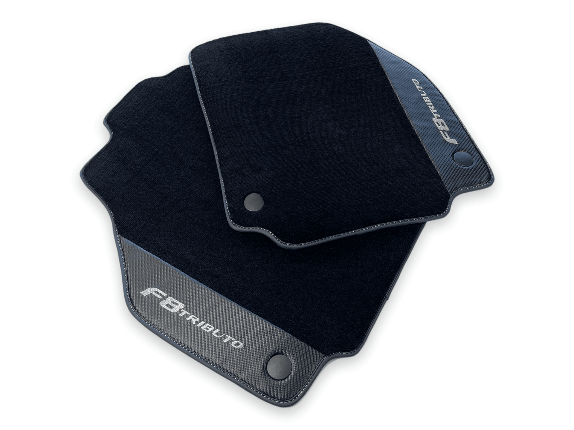 Floor Mats For Ferrari F8 Tributo 2019-2022 With Carbon Leather - AutoWin