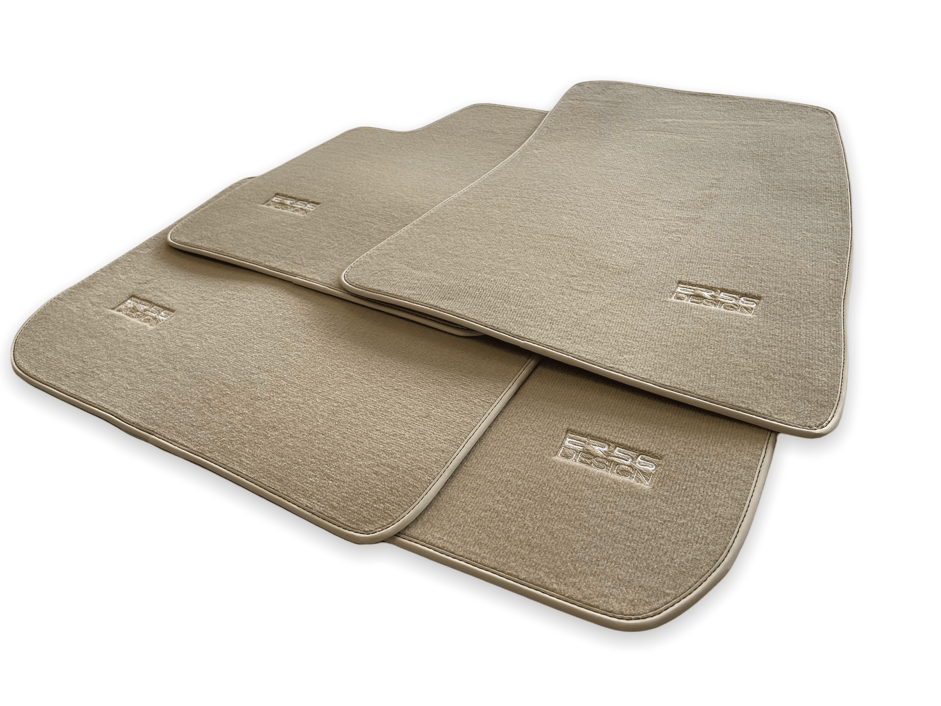 Floor Mats For Rolls Royce Cullinan Rr31 2018-2023 Beige ER56 Design - AutoWin