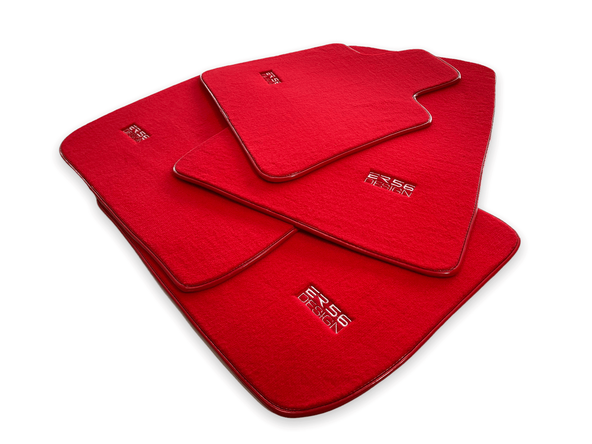 Floor Mats For Rolls Royce Phantom Drophead Coupe 2007–2016 Red Er56 Design - AutoWin