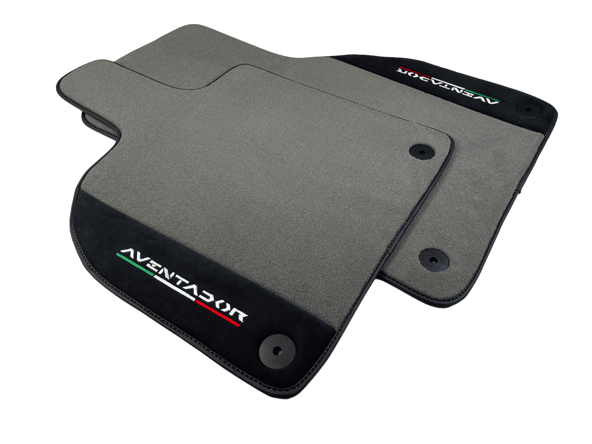 Gray Floor Mats for Lamborghini Aventador With Alcantara Leather - AutoWin