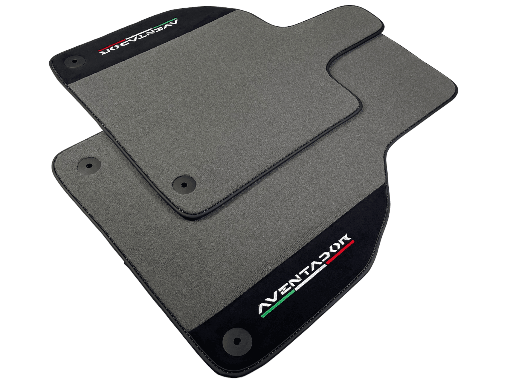 Gray Floor Mats for Lamborghini Aventador With Alcantara Leather - AutoWin