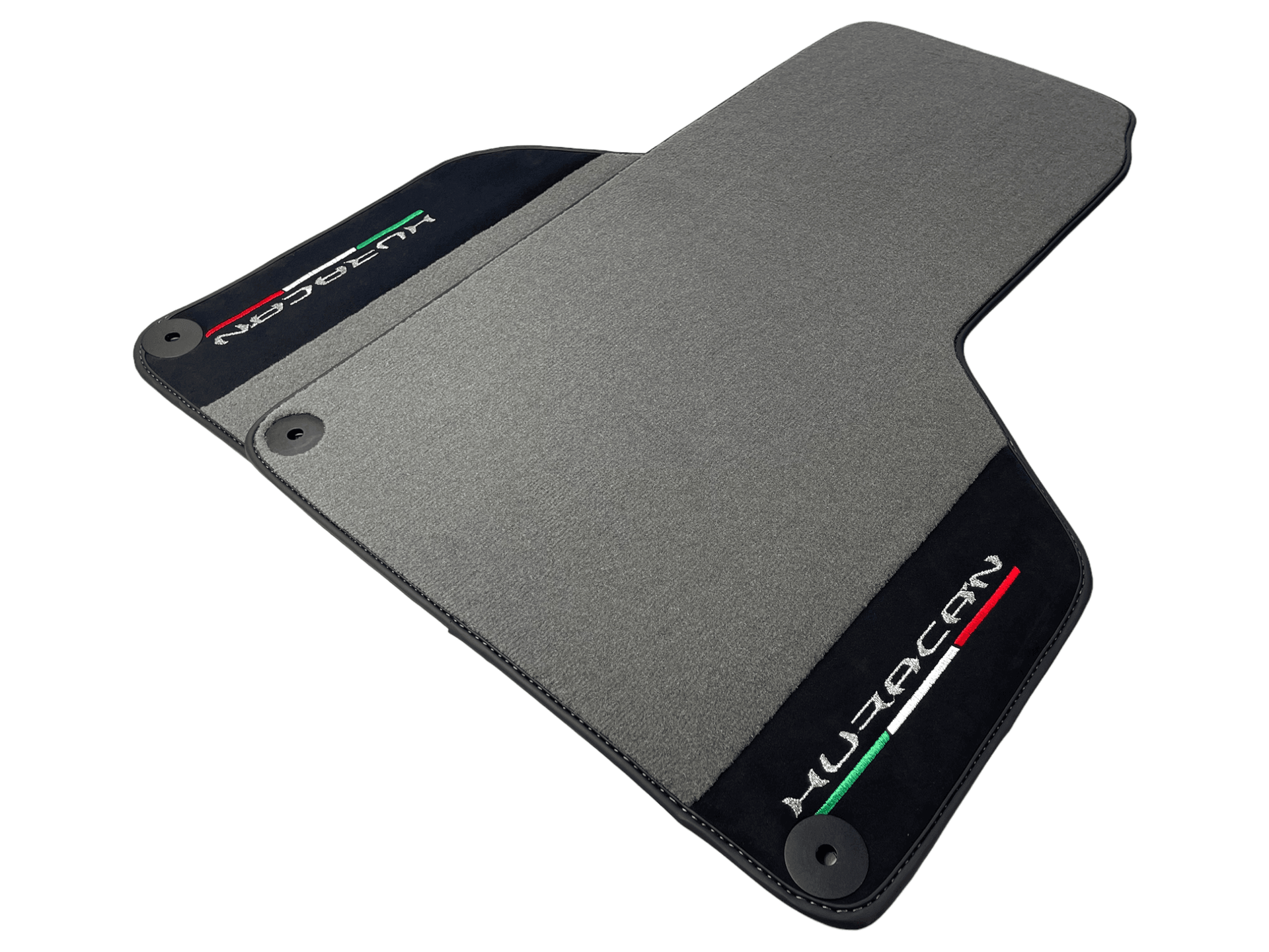 Gray Floor Mats for Lamborghini Huracan With Alcantara Leather - AutoWin